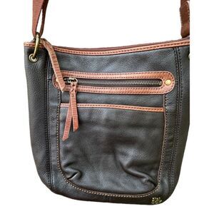 The Sak espresso brown leather crossbody.